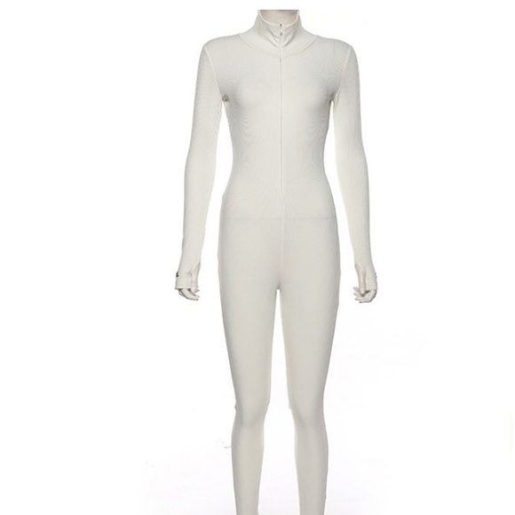 Lucky Label Make a Wish White Ribbed Jumpsuit - Picture 11 of 14